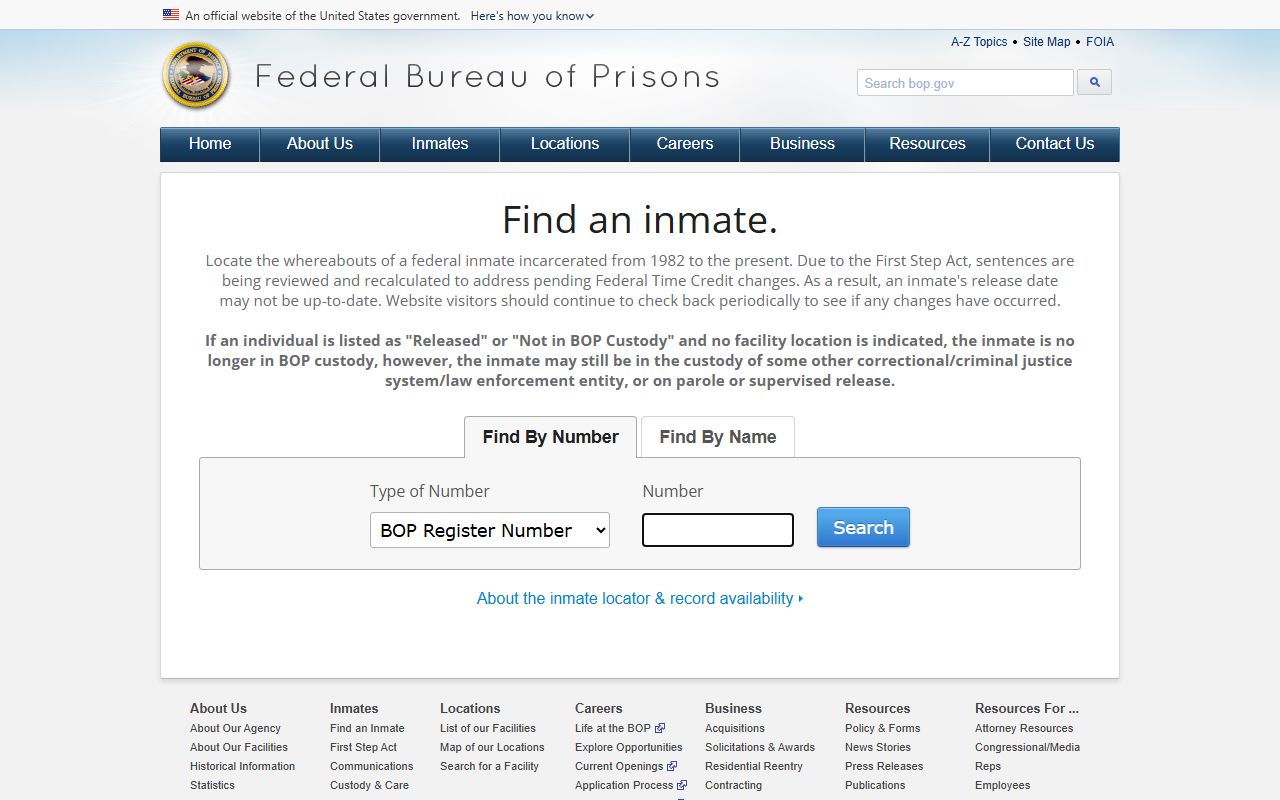 Union County jail mugshots federal BOP locator without booking photos